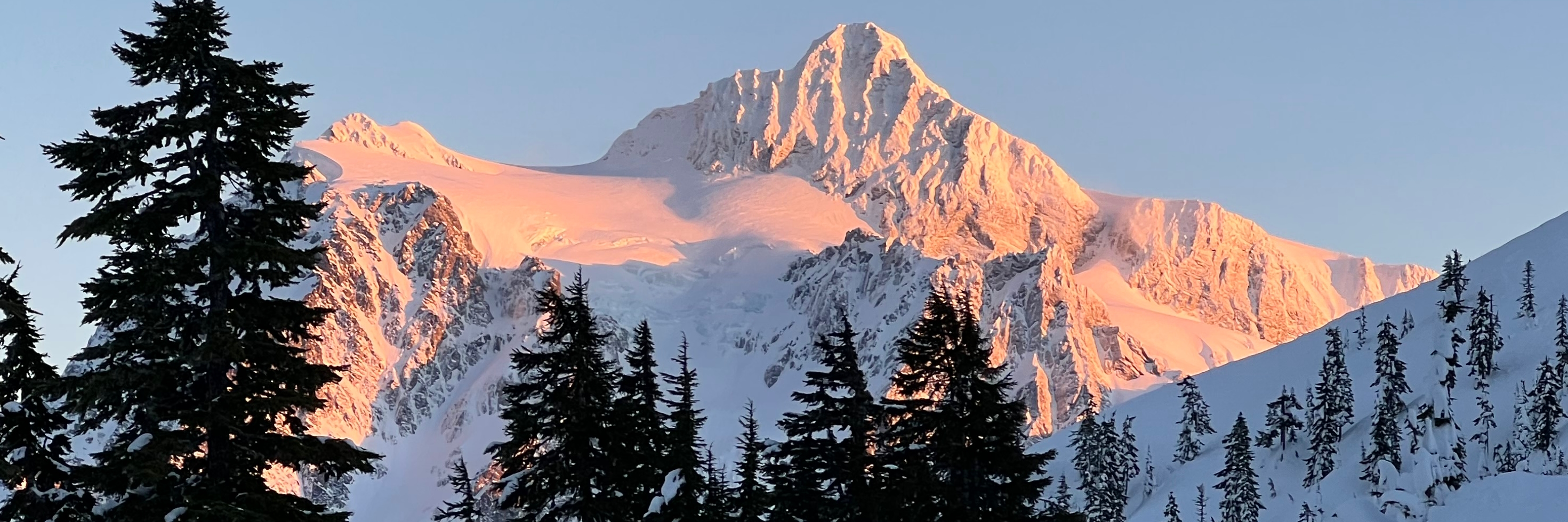 Shuksan at Sunset in the Winter